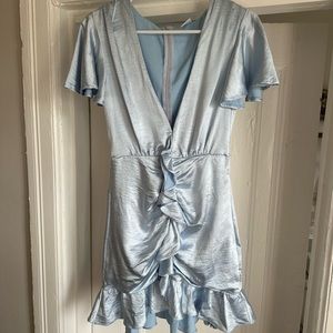 Blue Satin Dress